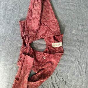 Gymshark Purple  Textured Crop Top